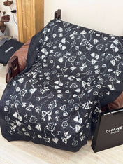 CHANEL 26S PRINTED SHAWL 200 IN SILK 313396