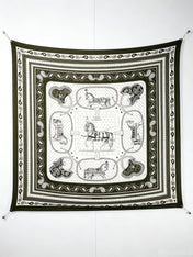 HERMES 26S SCARF 140 IN SILK AND CASHMERE 498482