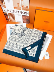HERMES 26S SCARF 135 IN SILK AND CASHMERE 498484