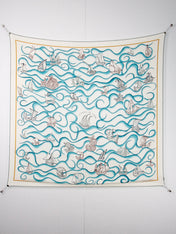 HERMES 26S SCARF 135 IN SILK AND CASHMERE 498487
