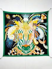 HERMES 26S SCARF 140 IN SILK AND CASHMERE 498506