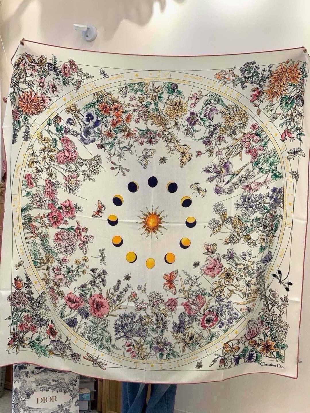 DIOR 26S SCARF 140 IN SILK AND CASHMERE 509455