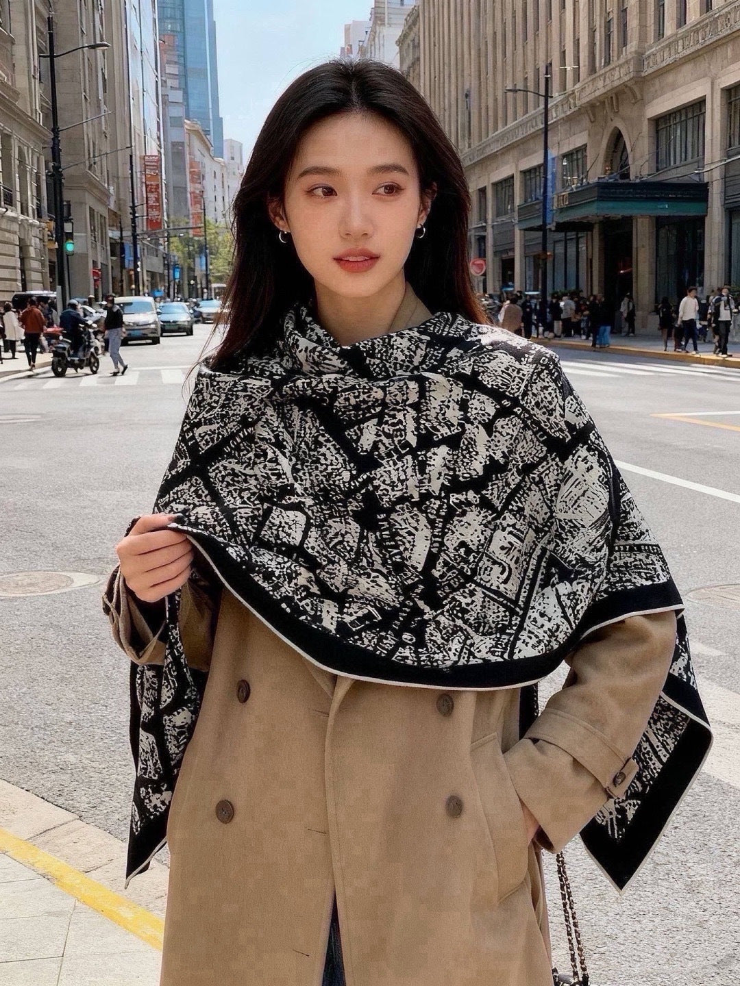 DIOR 26S SCARF 140 IN SILK AND CASHMERE 509457