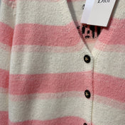 DIOR 26S STRIPED V-NECK CARDIGAN 999