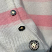 DIOR 26S STRIPED V-NECK CARDIGAN 999