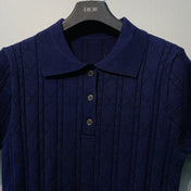 DIOR 26S SHORT-SLEEVE POLO SWEATER 1212