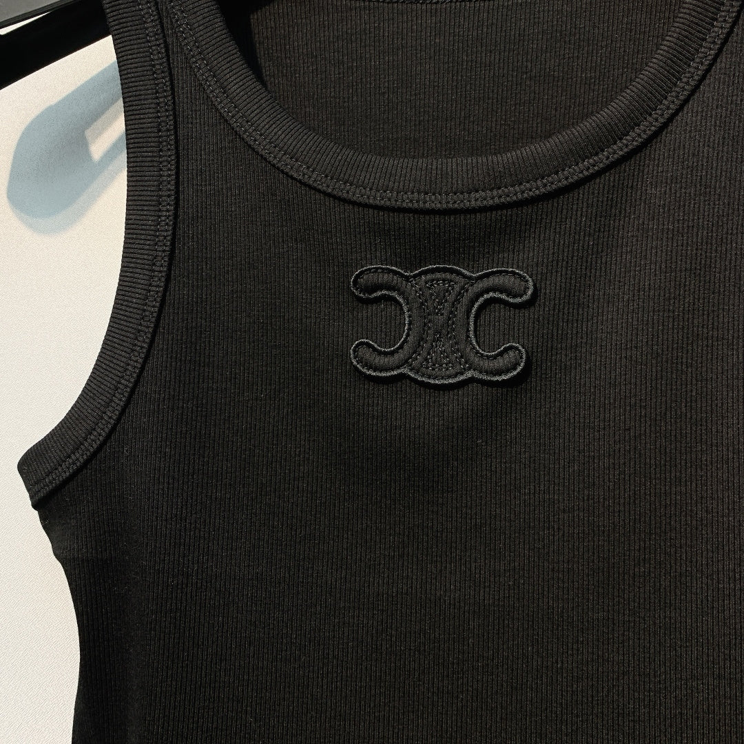 CELINE 26S LOGO SLEEVELESS T-SHIRT 168