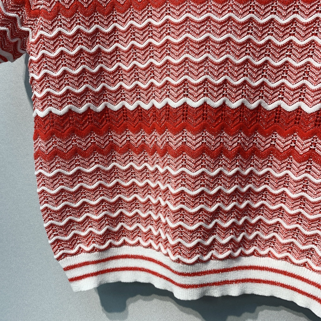 CHANEL 26S SHORT-SLEEVE KNIT TOP STYLE 1108