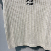 MIUMIU 26S SHORT-SLEEVED KNIT POLO SHIRT STYLE 1089