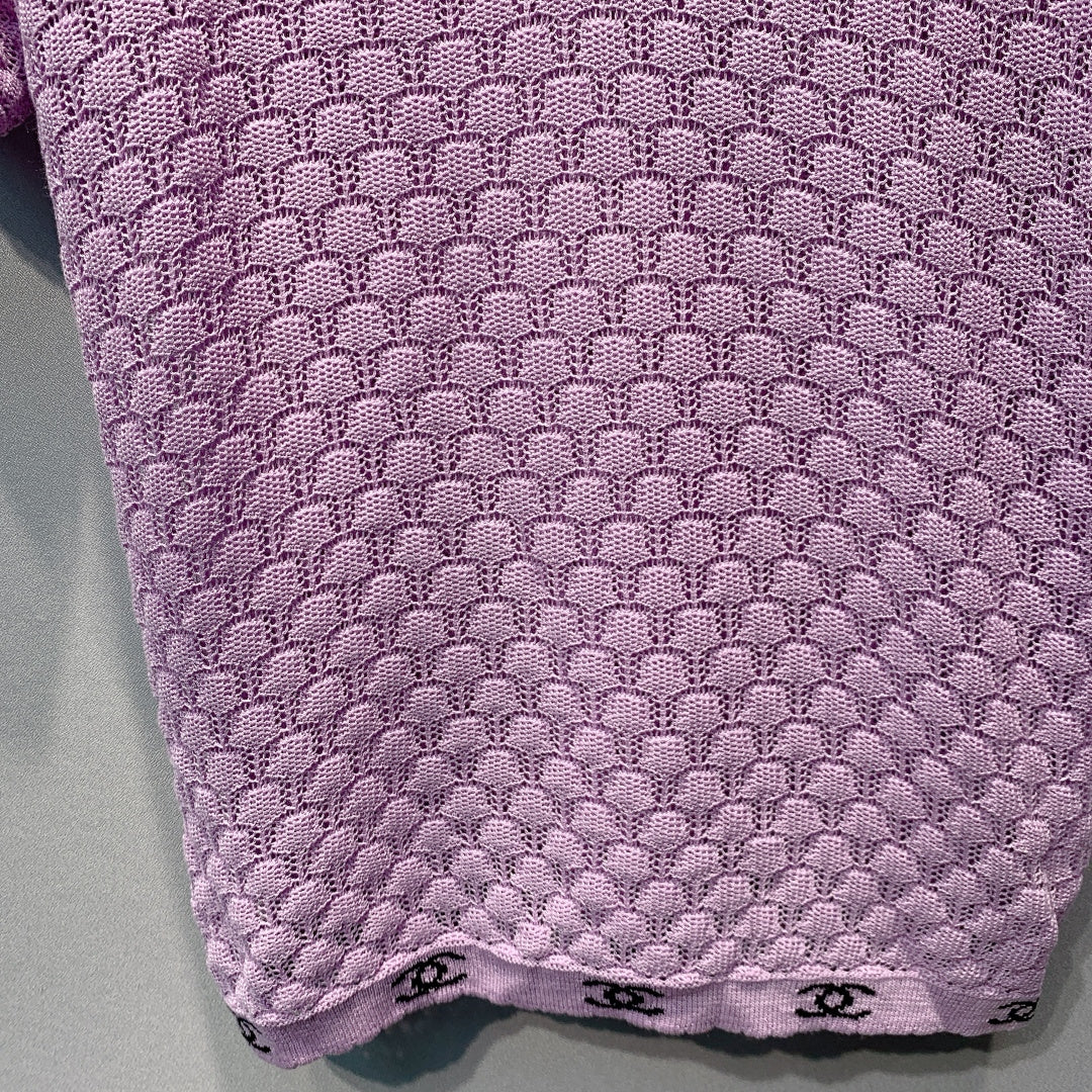 CHANEL 26S SHORT SLEEVE POLO TOP STYLE 1276