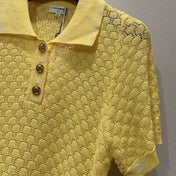 CHANEL 26S SHORT SLEEVE POLO TOP STYLE 1275