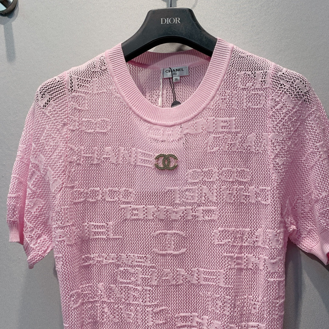 CHANEL 26S SHORT-SLEEVE KNIT TOP 1455