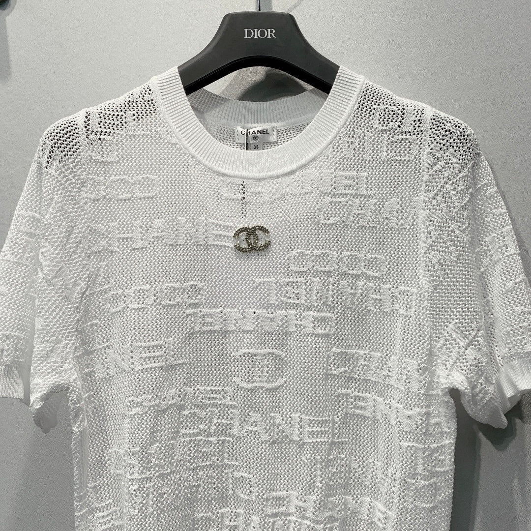 CHANEL 26S SHORT-SLEEVE KNIT TOP 1454
