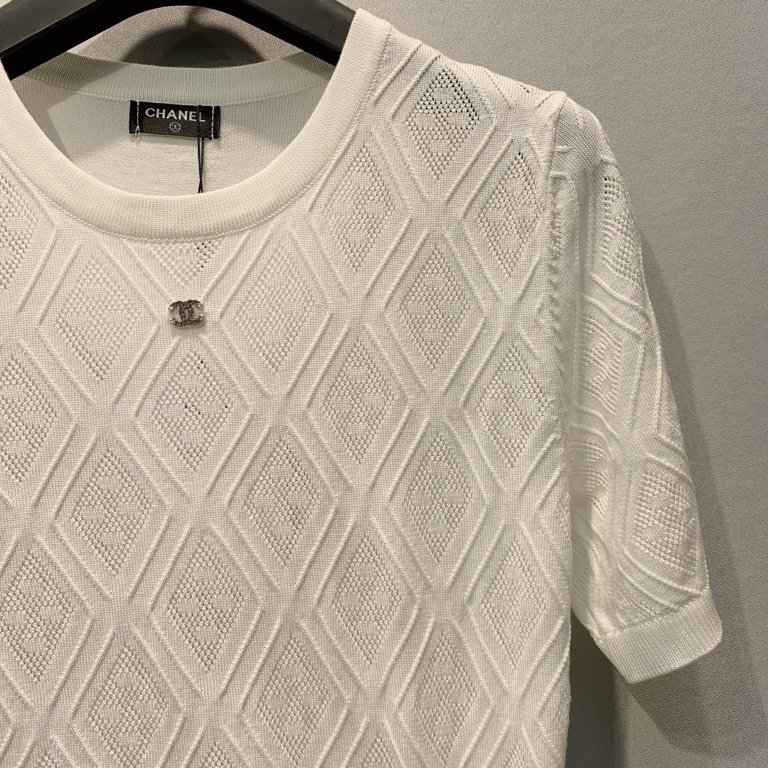 CHANEL 26S SHORT-SLEEVE KNIT TOP 1389