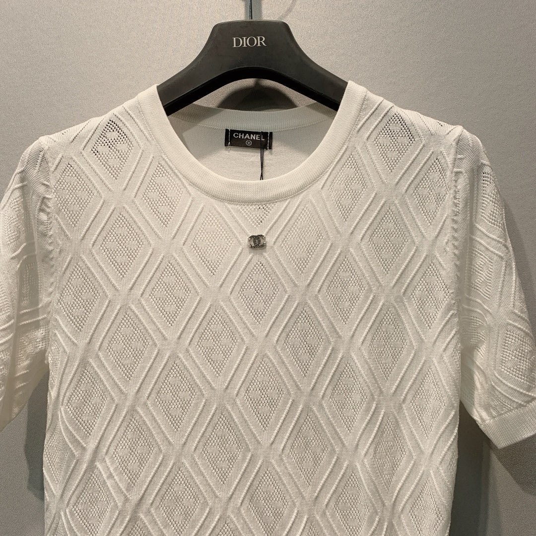 CHANEL 26S SHORT-SLEEVE KNIT TOP 1389