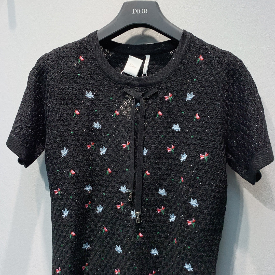 DIOR 26S SHORT-SLEEVE KNIT TOP 1431