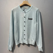 MIUMIU 26S POLKA DOT KNITTED CARDIGAN 1251