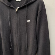 CELINE 26S ZIP-UP KNIT HOODIE 596