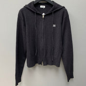 CELINE 26S ZIP-UP KNIT HOODIE 596