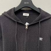 CELINE 26S ZIP-UP KNIT HOODIE 596