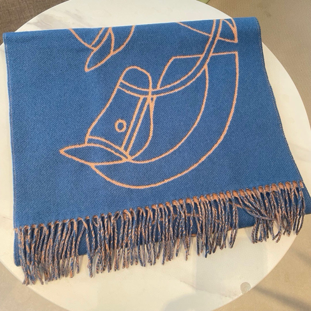 HERMES 25S SCARF 195 IN CASHMERE 989852