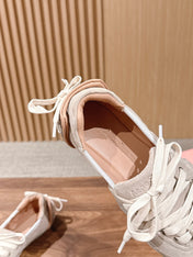 DIOR 26S LOW TOP SNEAKERS IN LIGHT PINK SUEDE