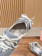 DIOR 26S LOW TOP SNEAKERS IN GREY SUEDE