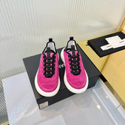 CHANEL 26S PLATFORM SNEAKERS IN PINK SUEDE WITH CC LOGO