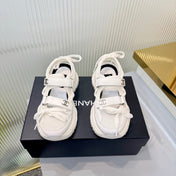 CHANEL 26S VELCRO SNEAKERS IN WHITE CALFSKIN WITH BOW