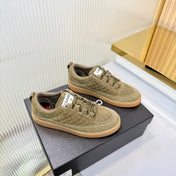 CHANEL 26S SNEAKERS IN MOSS GREEN SUEDE