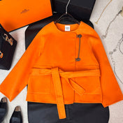 HERMES 25S SHORT CASHMERE COAT 241