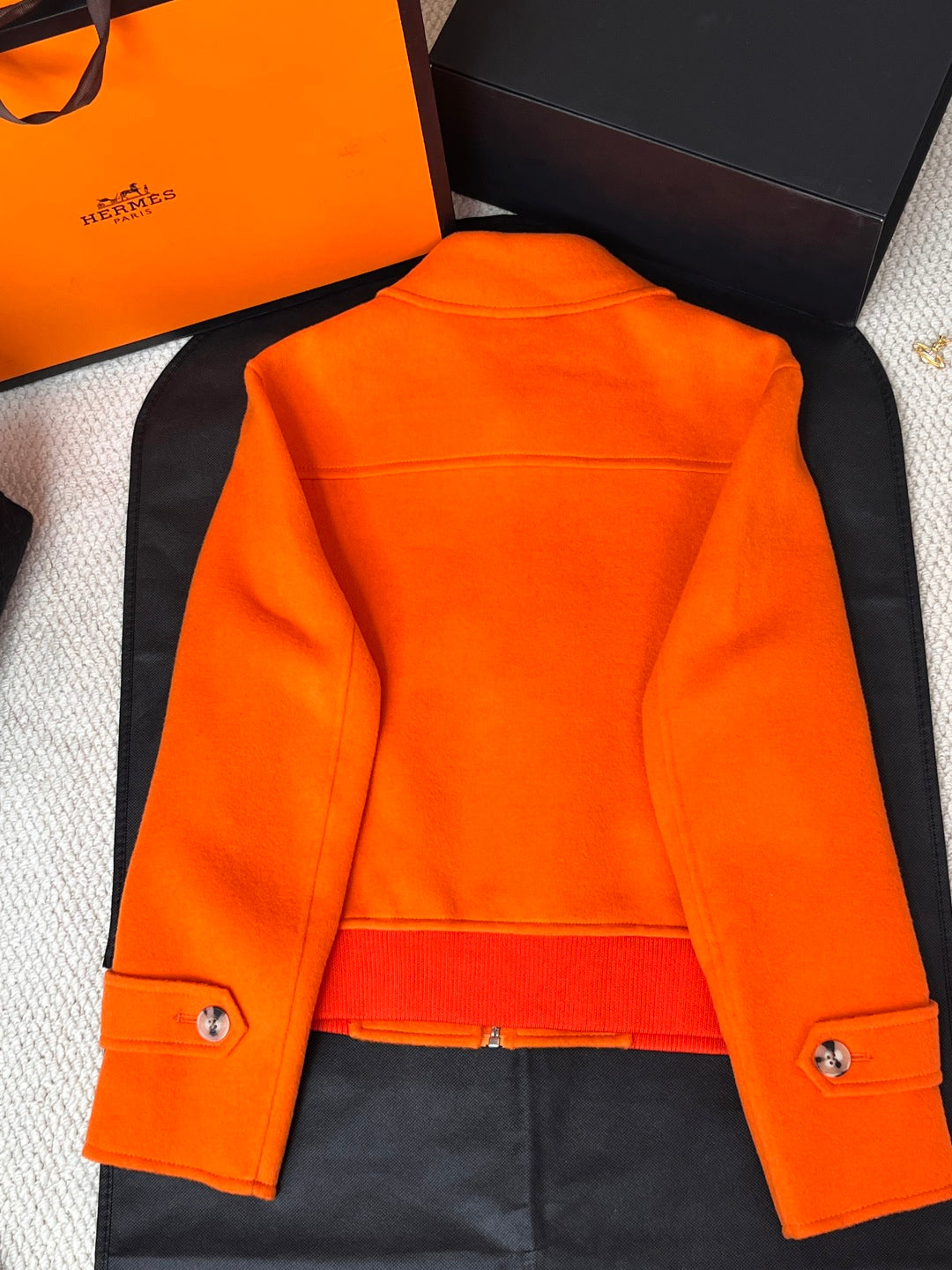 HERMES 25S REVERSIBLE SHORT CASHMERE COAT 238