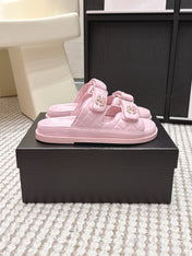 CHANEL 26S SANDALS IN LIGHT PINK CALFSKIN