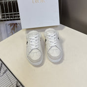DIOR 25S DIOR STAR SNEAKERS IN WHITE LAMBSKIN AND WOOL
