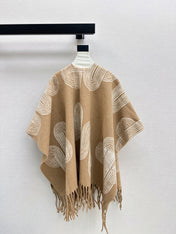 HERMES 25S JACQUARD CAPE COAT 321