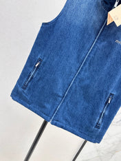 MIUMIU 26S SLEEVELESS DENIM JACKET 958