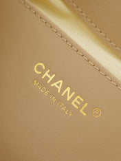 CHANEL 25S SHOULDER BAG 32 IN NATURAL RAFFIA AND CALFSKIN GOLD HARDWARE