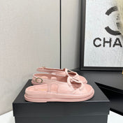 CHANEL 26S FLAT SANDALS IN NUDE PINK LAMBSKIN