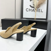 CHANEL 26S SLINGBACK LOAFER PUMPS IN BEIGE SUEDE