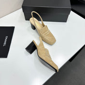 CHANEL 26S SLINGBACK LOAFER PUMPS IN BEIGE SUEDE