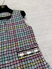 CC 25 Plaid Dress Multicolor Cotton