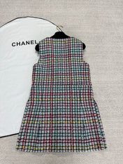 CC 25 Plaid Dress Multicolor Cotton