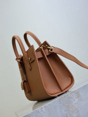 YSL 25S SAC DE JOUR MM 26 IN CHESTNUT BROWN SUPPLE GRAINED CALFSKIN