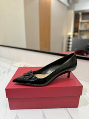 VALENTINO 26S HIGH HEELS 45 MM IN BLACK PATENT CALFSKIN