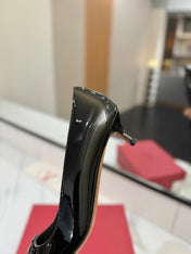 VALENTINO 26S HIGH HEELS 45 MM IN BLACK PATENT CALFSKIN