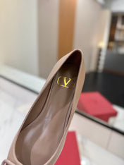 VALENTINO 26S BALLET FLATS IN NUDE SMOOTH CALFSKIN