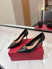 VALENTINO 26S POINTED-TOE PUMPS 65 MM IN BLACK SMOOTH CALFSKIN