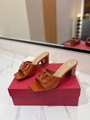 VALENTINO 26S HIGH-HEEL SANDALS 60 MM IN BROWN PATENT CALFSKIN
