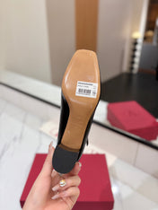 VALENTINO 26S MARY JANE HEELS 60 MM IN BLACK PATENT CALFSKIN