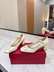VALENTINO 26S MARY JANE HEELS 60 MM IN WHITE PATENT CALFSKIN